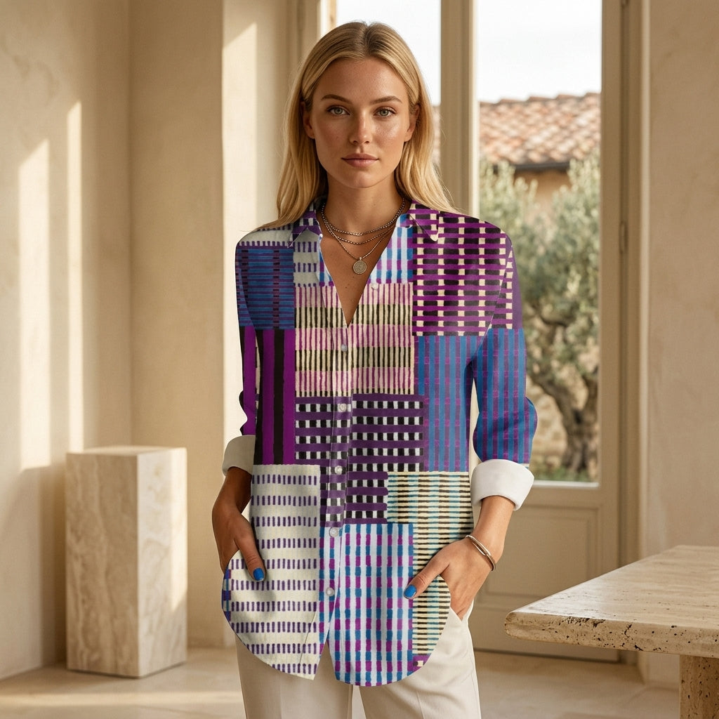 Lavinia - Camicia Artistica Color Block
