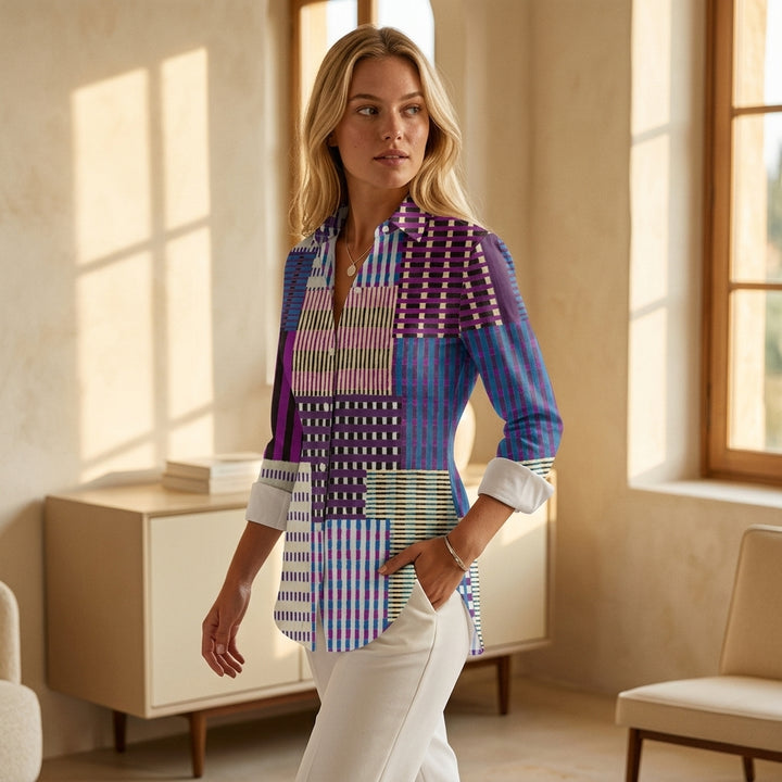 Lavinia - Camicia Artistica Color Block