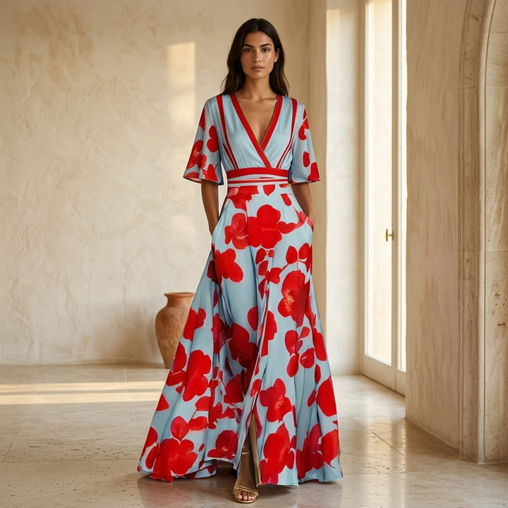 Paola — Abito Lungo Stile Kimono
