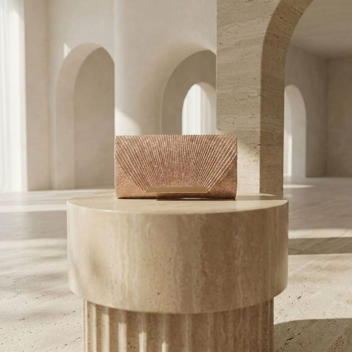 Aurora - Pochette Elegante Brillante Plissettata