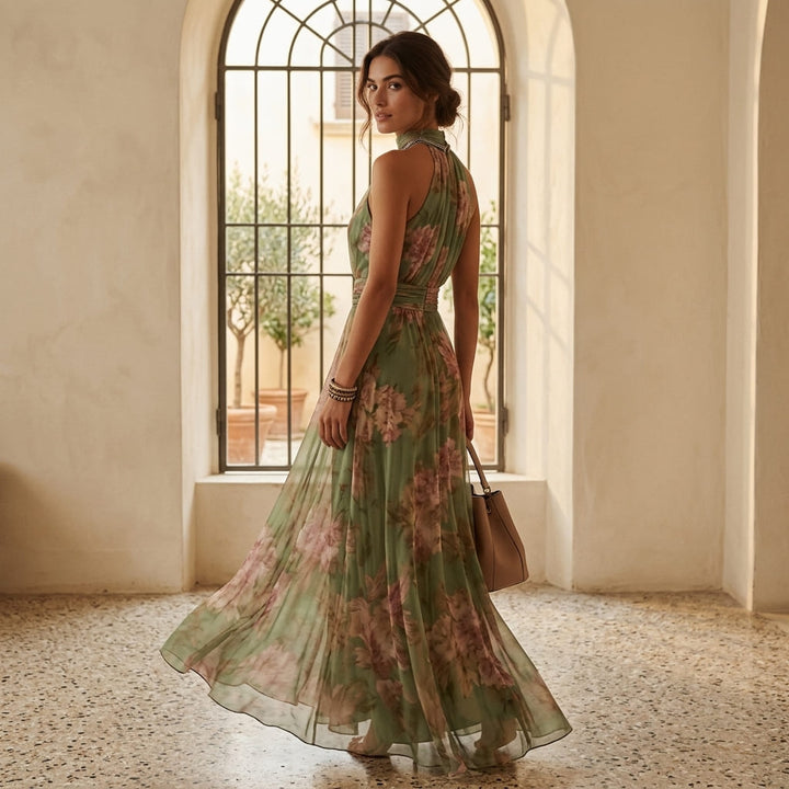 Elisa — Abito in Chiffon Floreale
