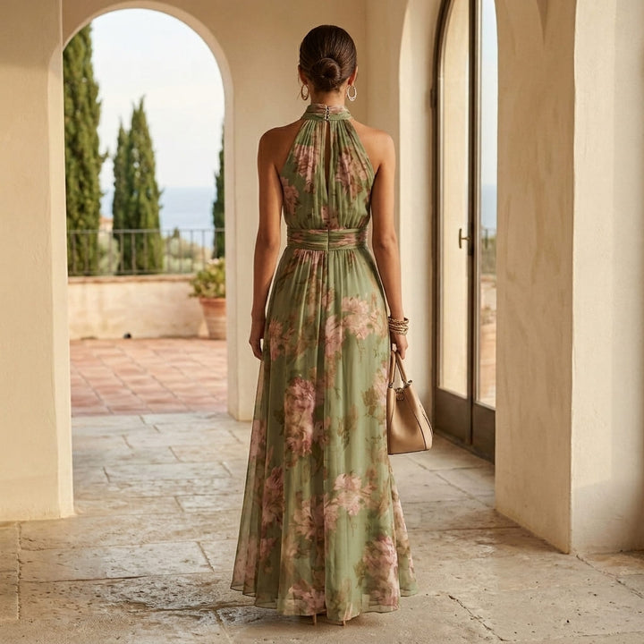 Elisa — Abito in Chiffon Floreale