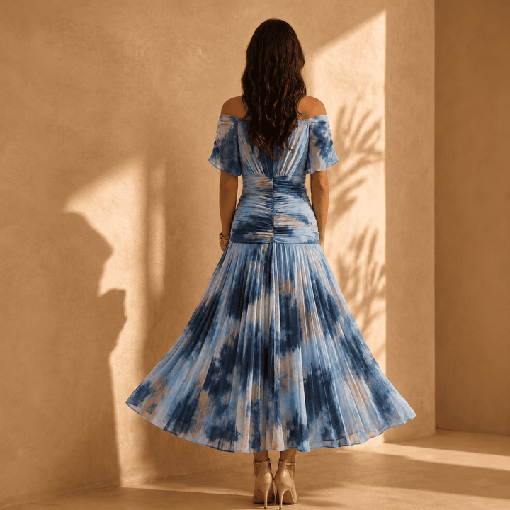 Martina  — Abito Off-the-Shoulder con Scollo Drappeggiato