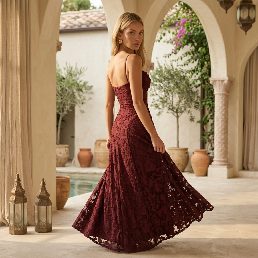 Clarissa — Abito Elegante in Pizzo