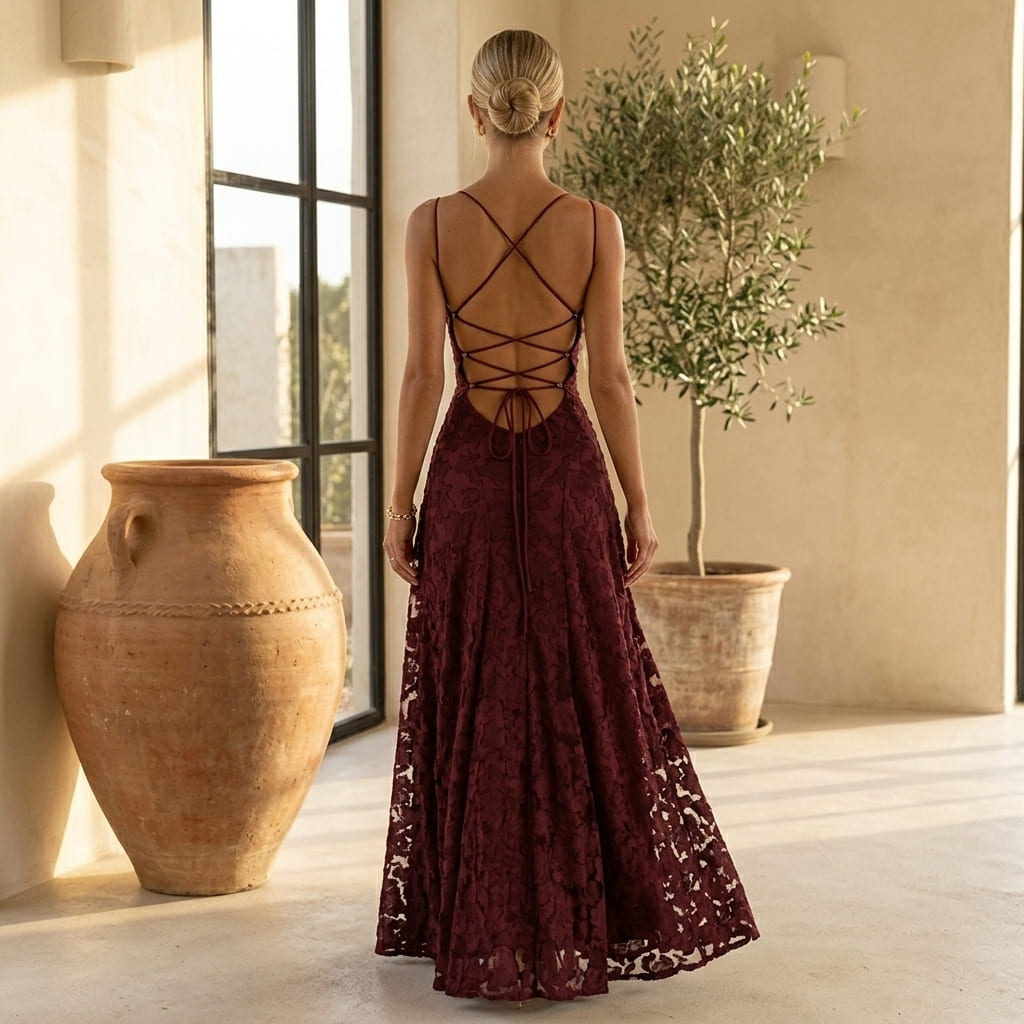 Clarissa — Abito Elegante in Pizzo