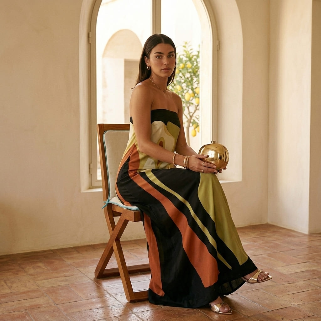 2024 Summer Women's Strapless Backless Floral Print Long Dress Women's Sleeveless Off-Shoulder Vestidos Plus Size S-3XL Streetwear