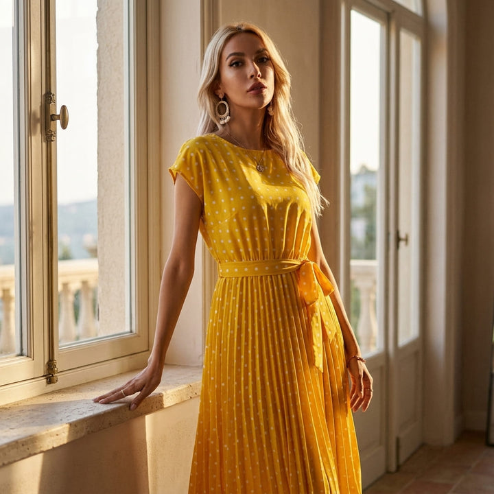 Sophia  — Abito Midi Plissettato