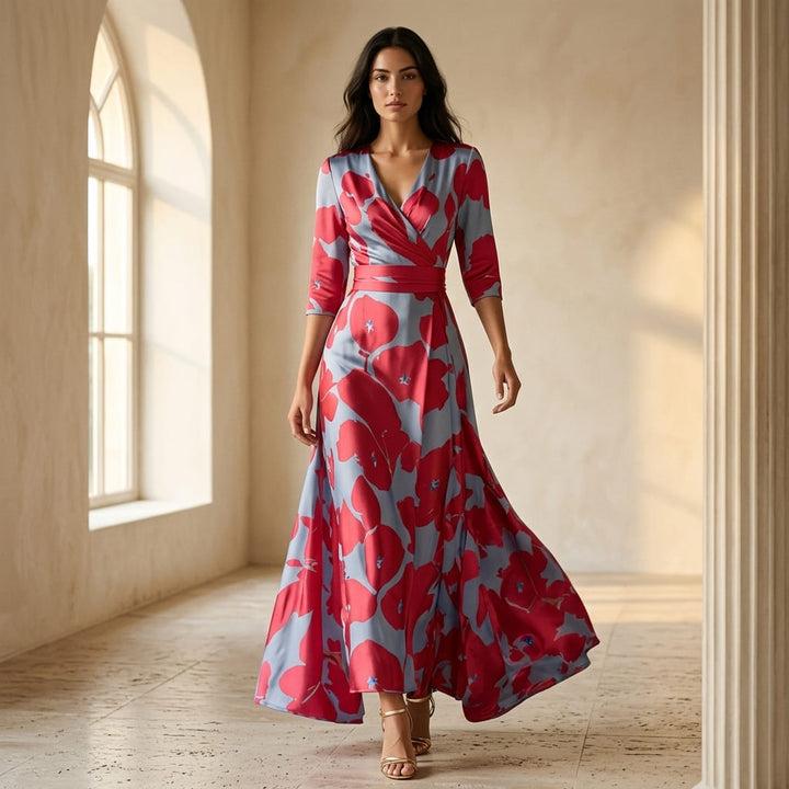 Paola — Abito Lungo Stile Kimono