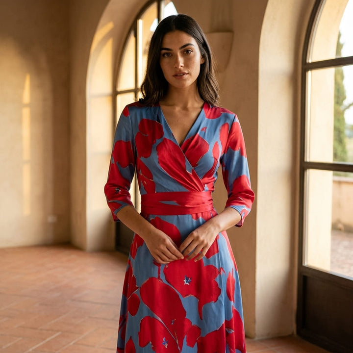 Paola — Abito Lungo Stile Kimono