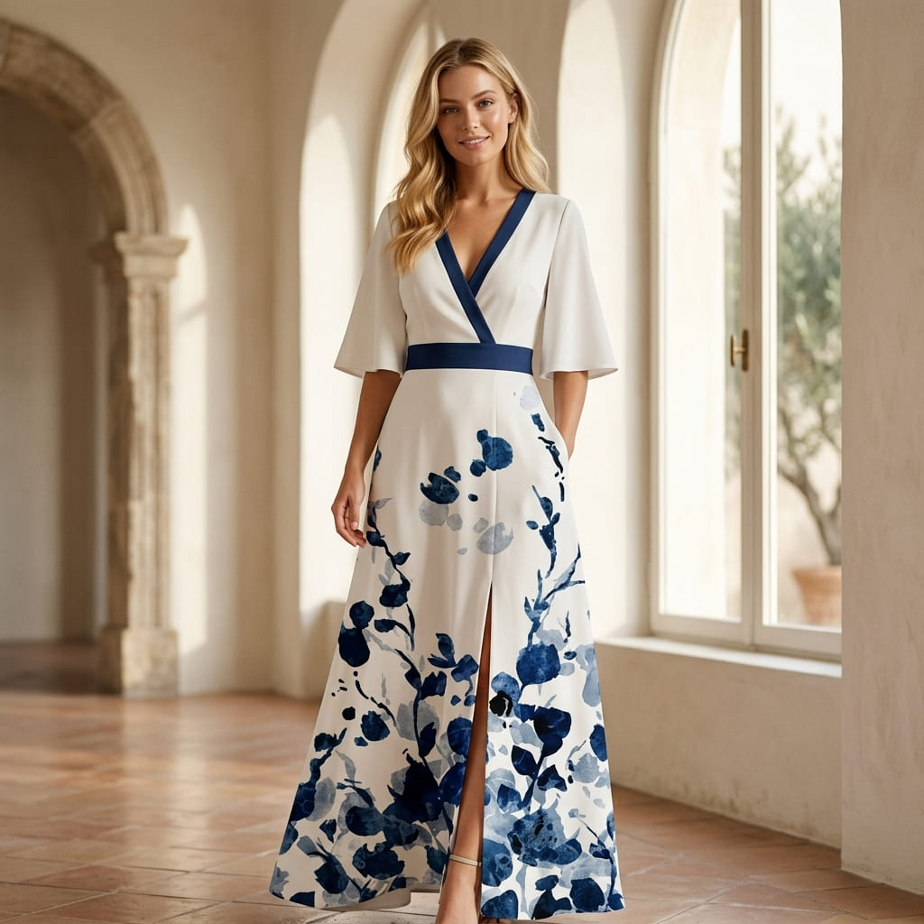 Paola — Abito Lungo Stile Kimono