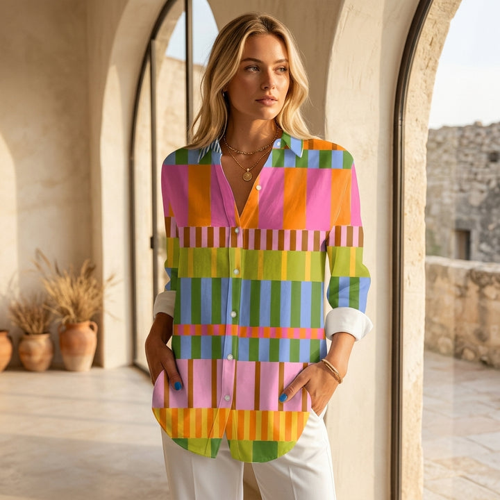 Lavinia - Camicia Artistica Color Block
