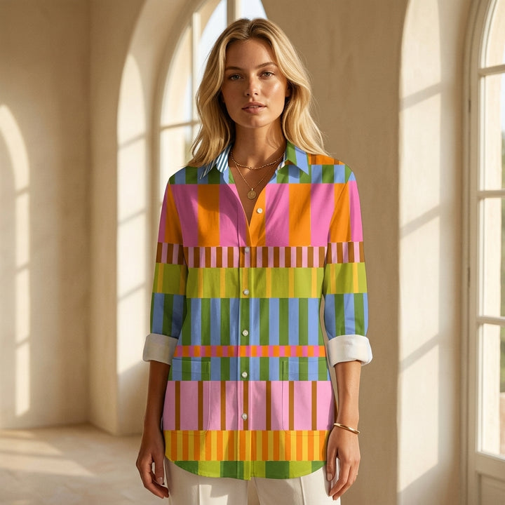 Lavinia - Camicia Artistica Color Block