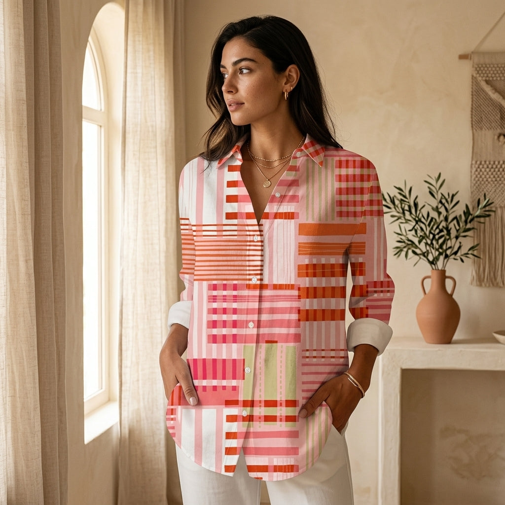 Lavinia - Camicia Artistica Color Block