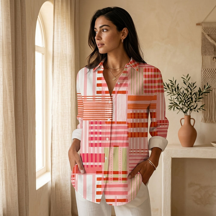 Lavinia - Camicia Artistica Color Block