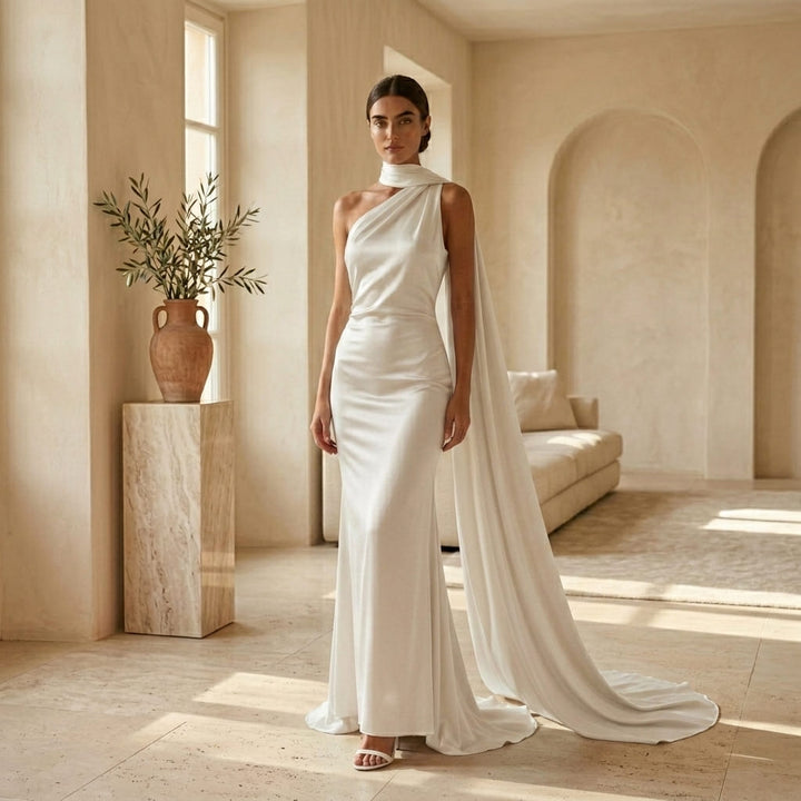Monica— Vestito Lungo Monospalla