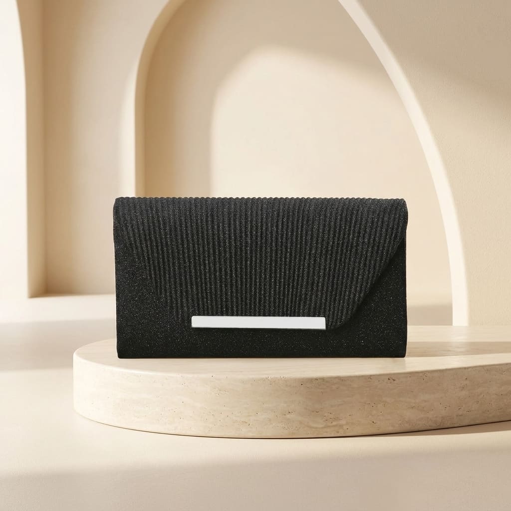 Aurora - Pochette Elegante Brillante Plissettata