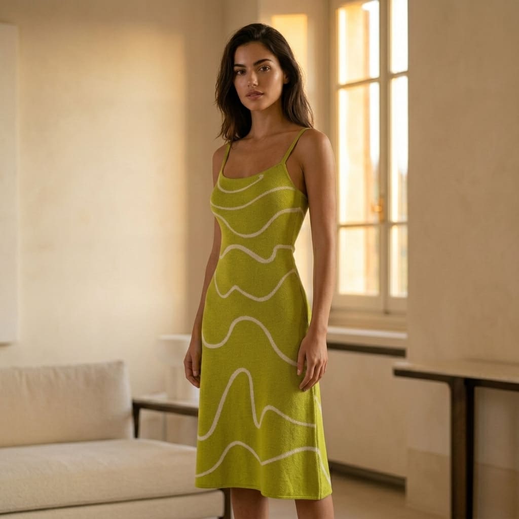 Alessandra — Abito Midi in Maglia
