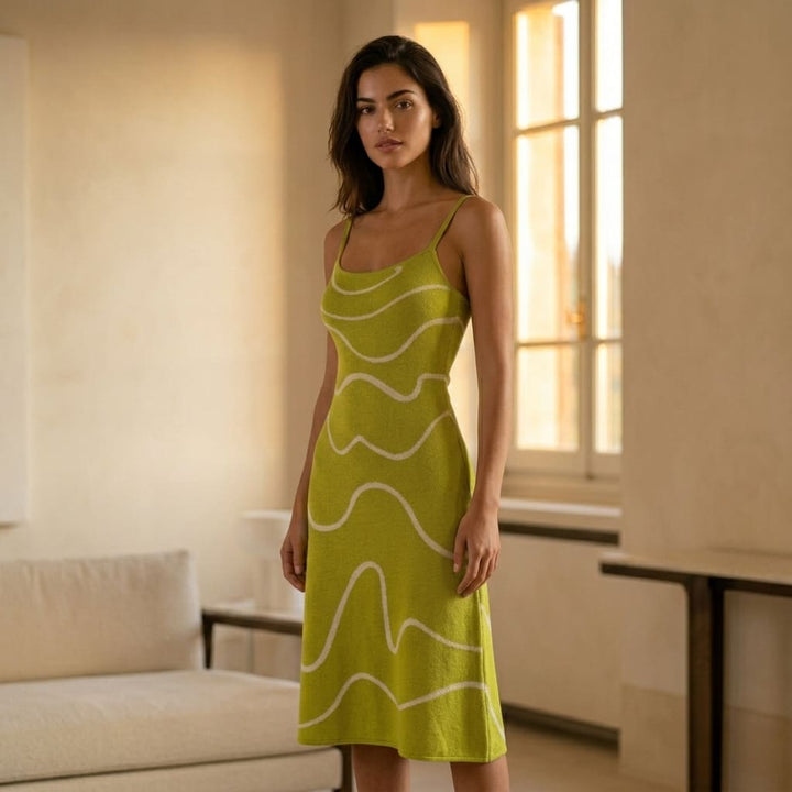 Alessandra — Abito Midi in Maglia
